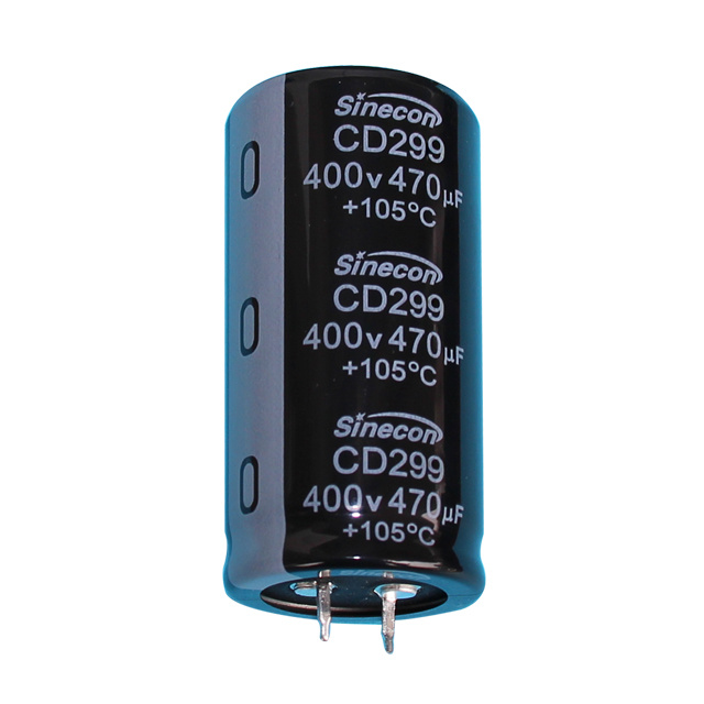 CD299 الحياة الطويلة ، انخفاض تسرب المكثف المنحل بالكهرباء الألومنيوم CD299 الحياة الطويلة ، انخفاض تسرب المكثف المنحل بالكهرباء الألومنيوم